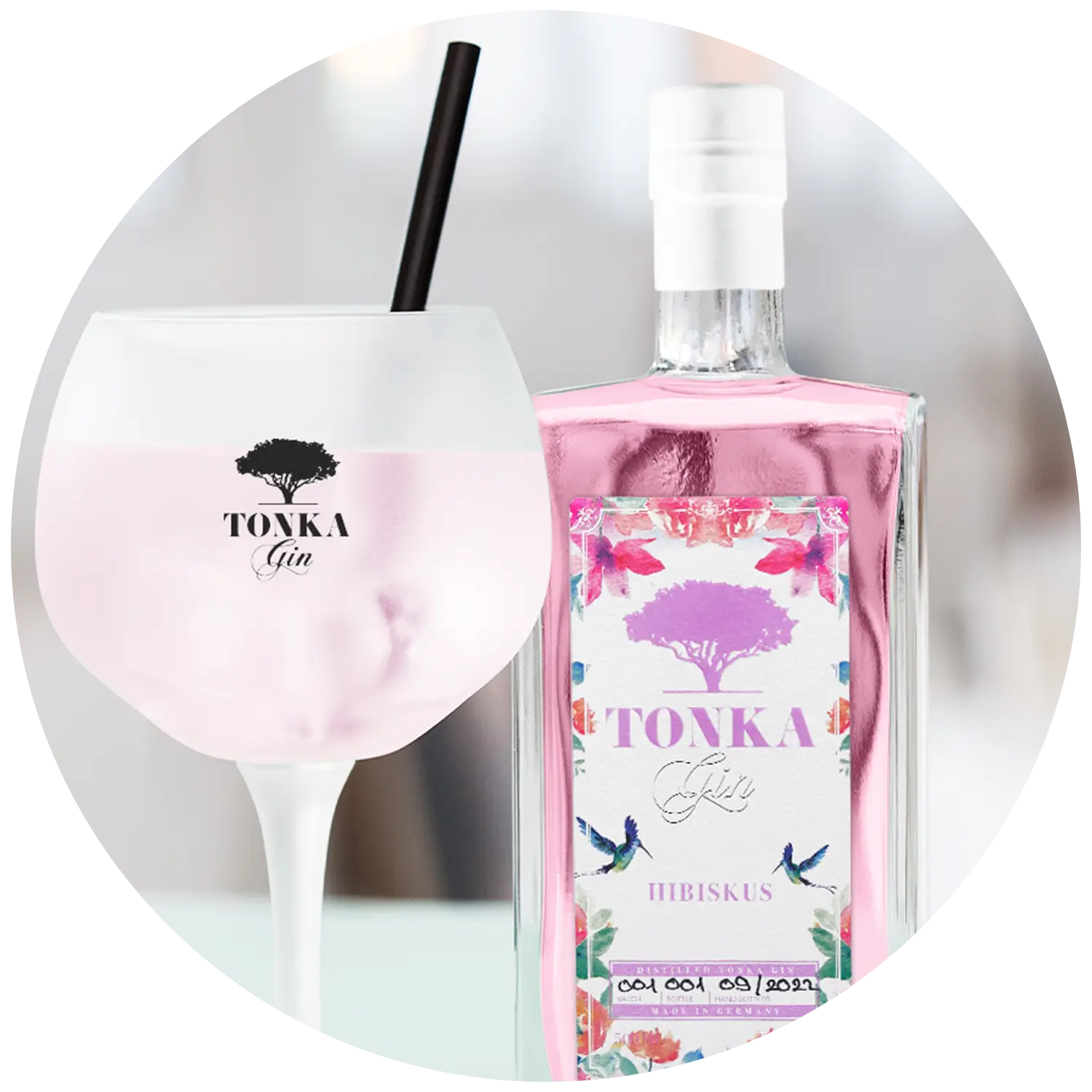Tonka Gin hibiscus hibiscus Tonka Spirituosenliebhaber bean meets Hibiscus - – flowerGin